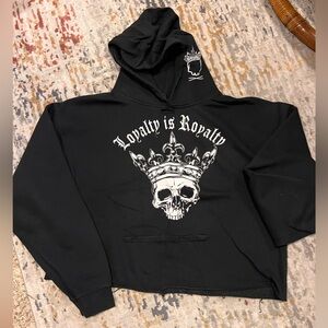 Loyalty is royalty crop top hoodie